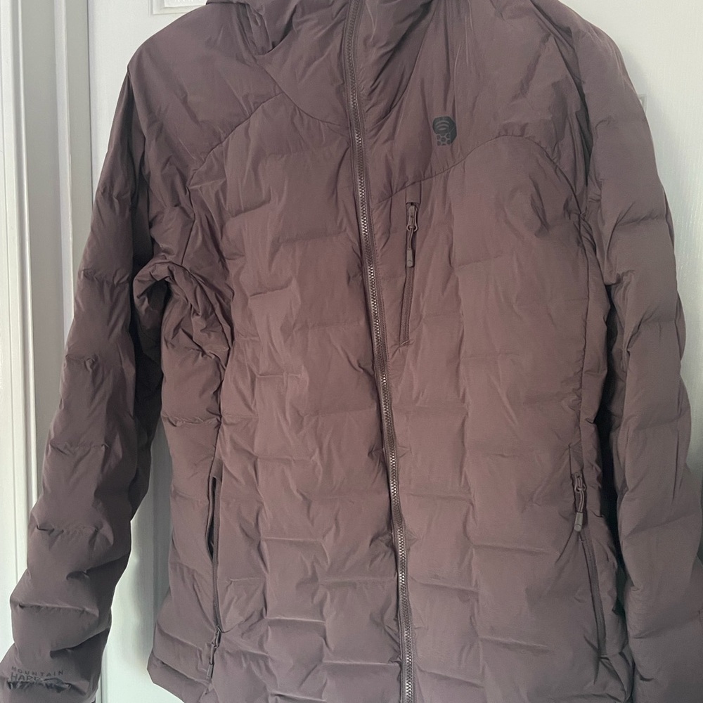 Mountain Hardwear down filled Women's outdoor light parka Jacket in warm brown
